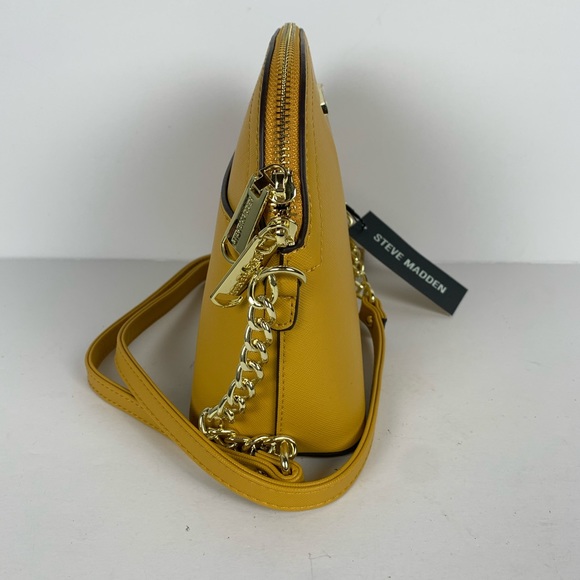 Steve Madden Maggie dome crossbody bag mustard - Picture 3 of 7